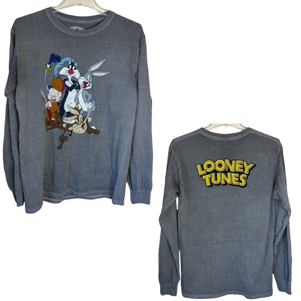 Looney Tunes Men’s Long Sleeved Cotton Double Sided Character T-shirt Size S/M